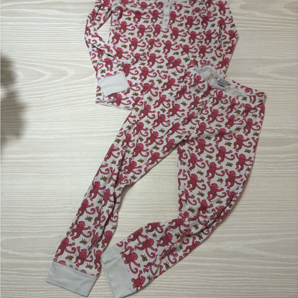 Roller Rabbit Kids Pajamas with Pink Monkey Print